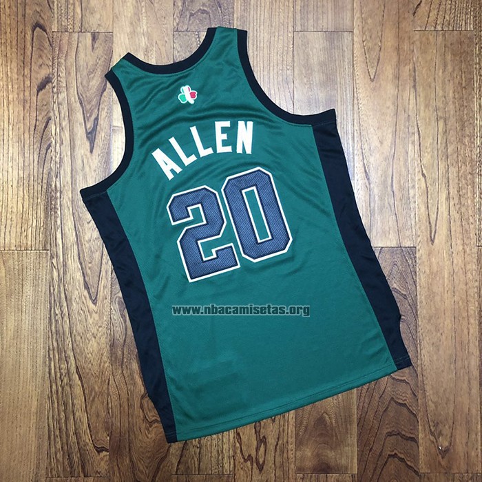 Camiseta Boston Celtics Ray Allen NO 20 Hardwood Classics Throwback 2007-08 Verde